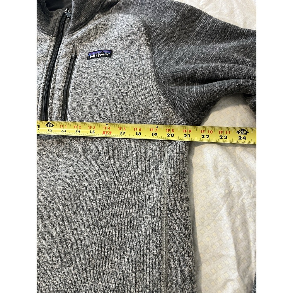 Patagonia Mens Sz Med Gray Better Sweater 1/4 Zip Fleece Pullover Jacket 25522 - Picture 3 of 7